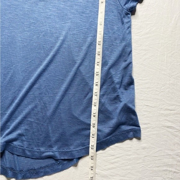 NWT Moral Fiber Blue Cut Out Blouse Short Sleeve Size XL - Picture 8 of 8